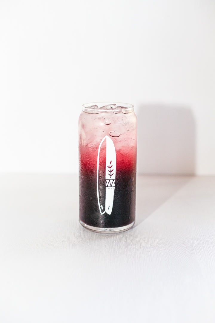 Blueberry + Basil House Soda.