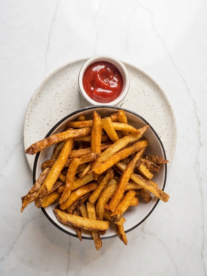 Hand Cut Fries.