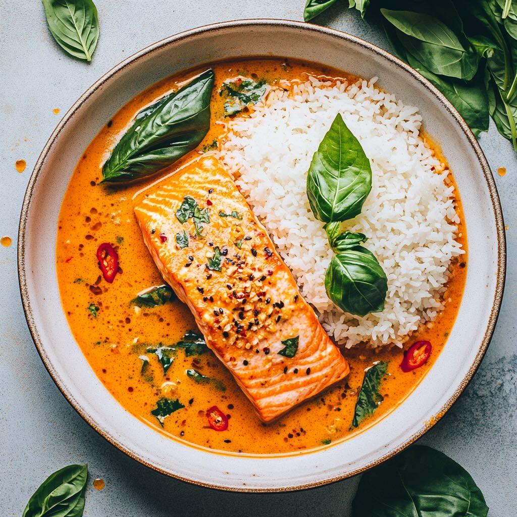 Salmon Panang Curry.