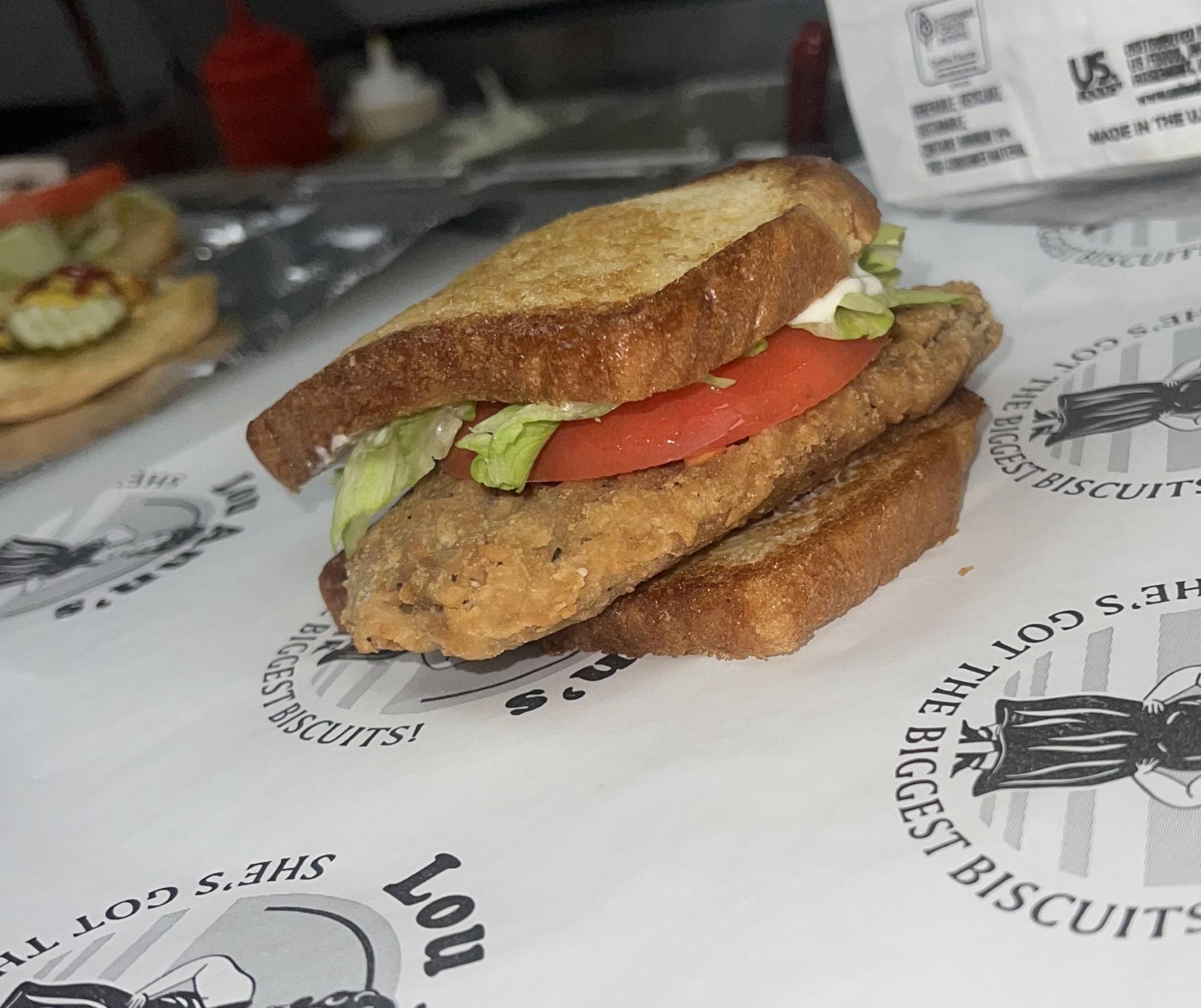 Country Fried Steak Sandwich.
