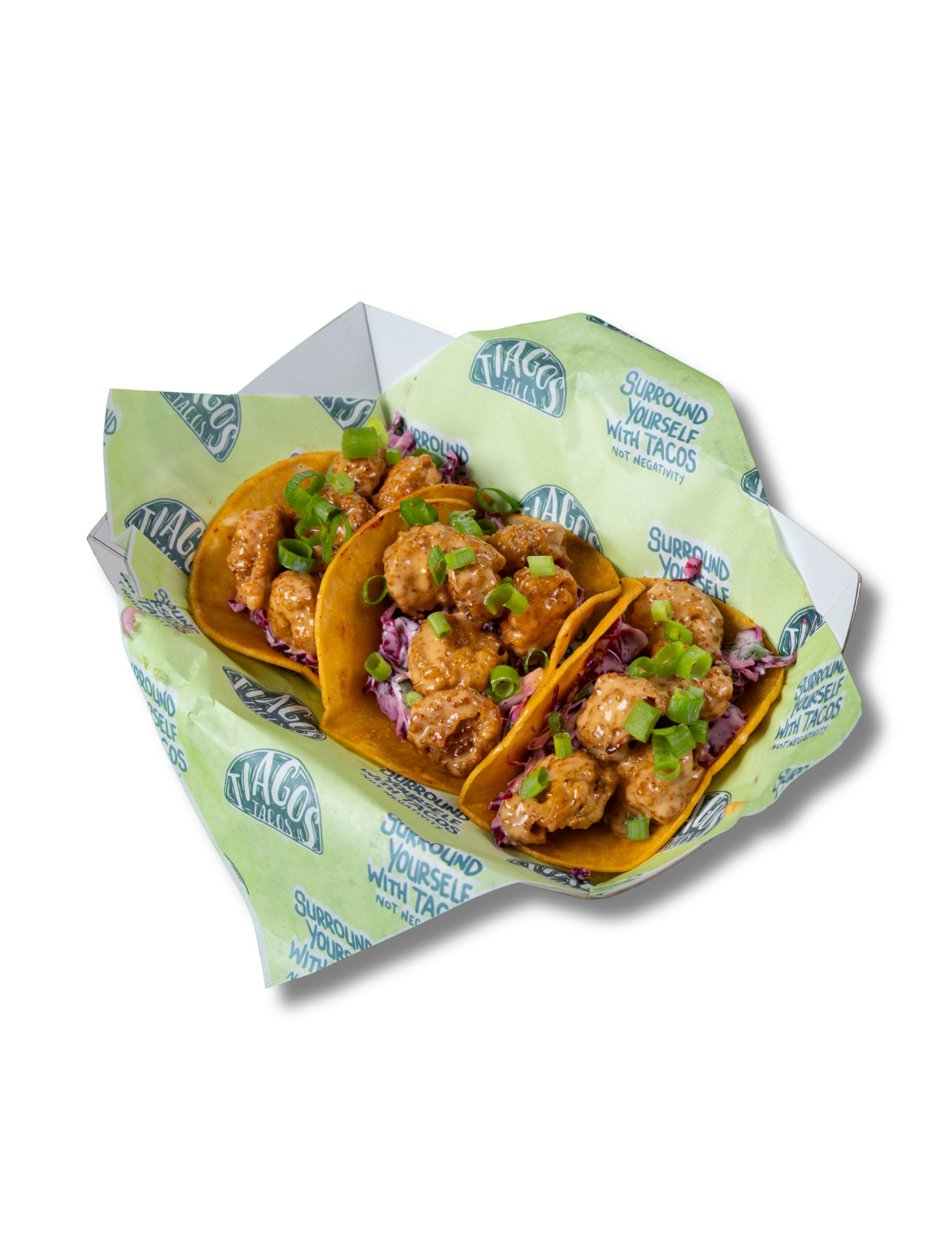 Bang Bang Shrimp Taco Trio.