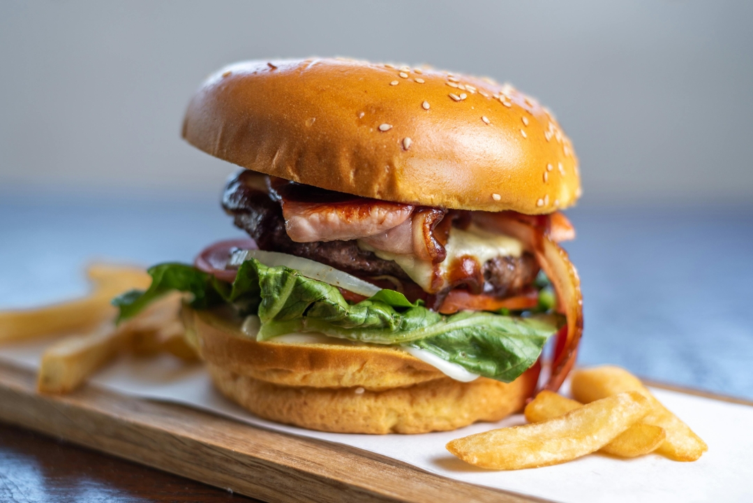 Boom Boom Bacon Cheese Burger.