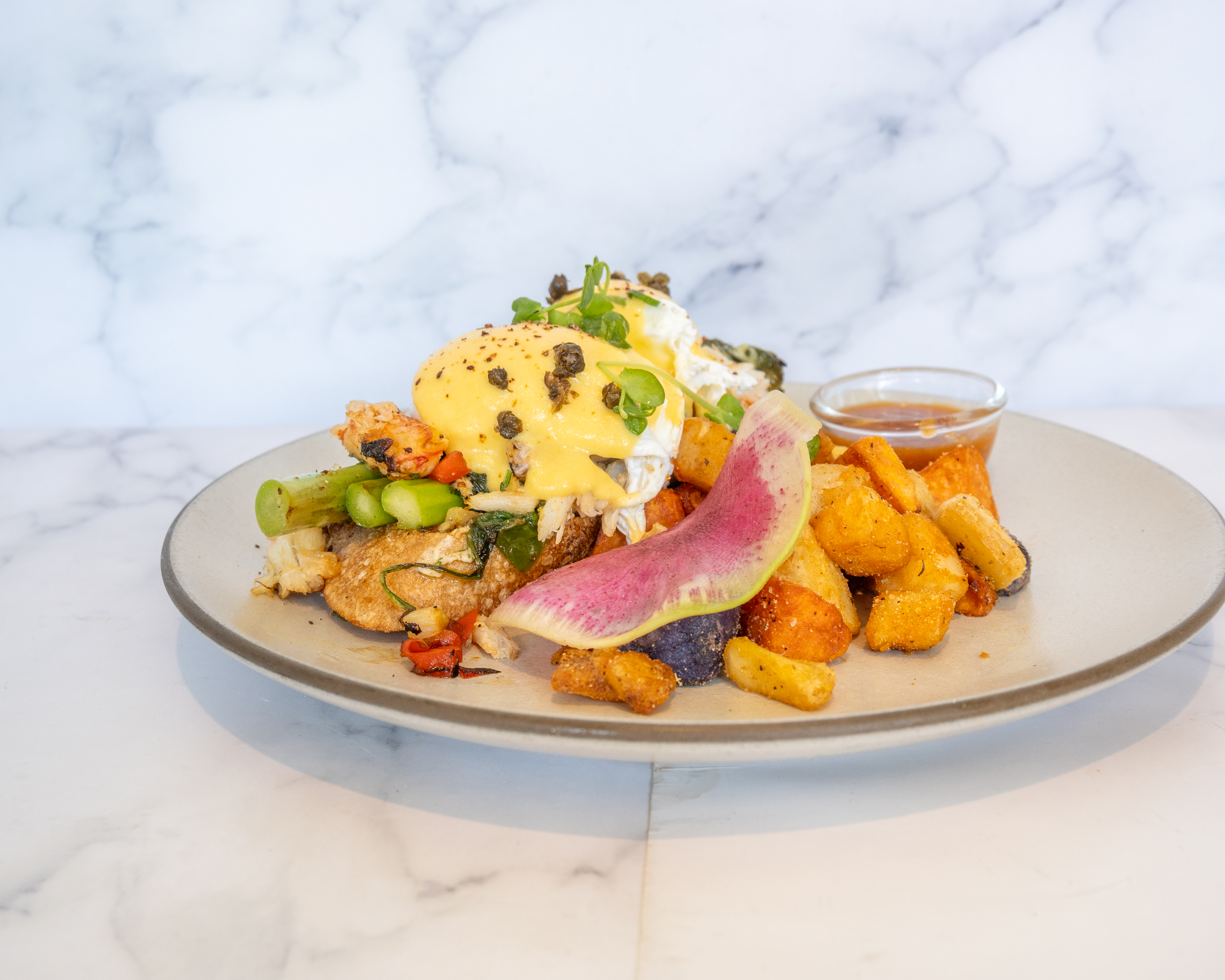 Crab Benedict.