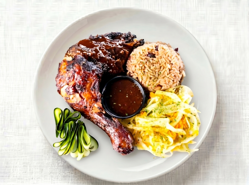 Jerk Chicken Quarter.