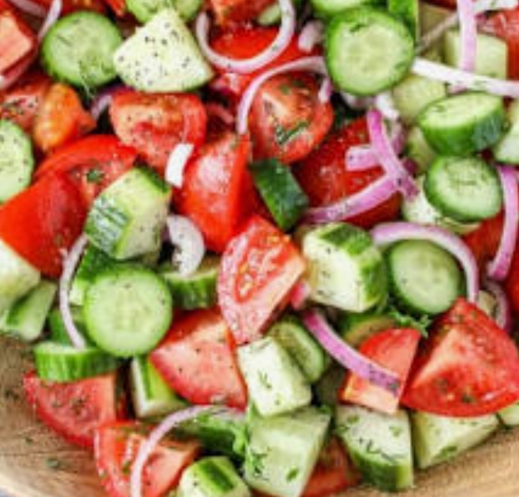 Cucumber Tomato Salad.
