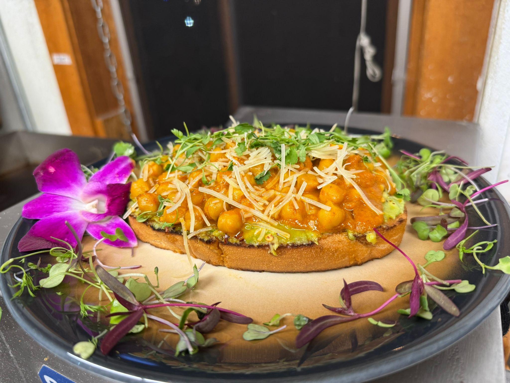 Spicy Chickpea Avocado Toast.