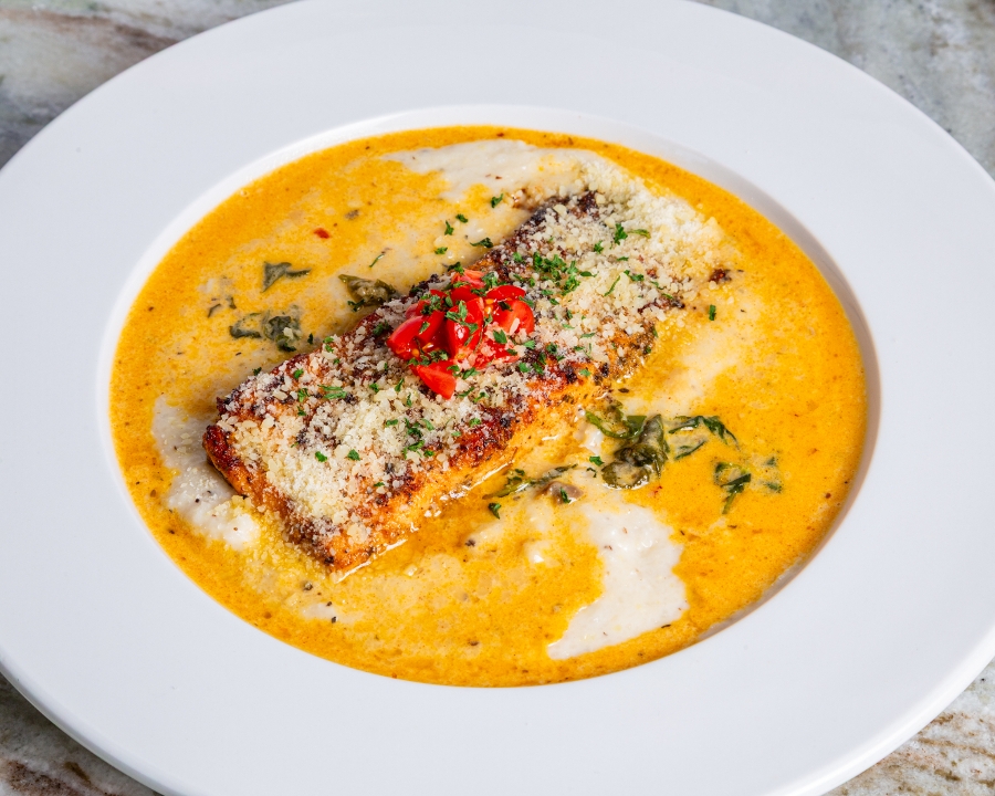 Salmon and Grits.