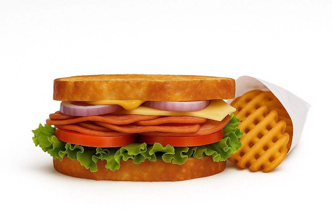 Swiss & Ham Classic Sandwich.