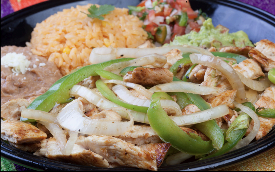 Chicken FAJITAS Plate.