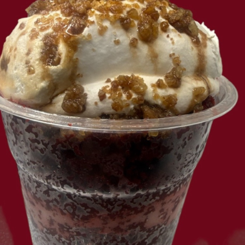 Red Velvet Bailey's Creme Trifle.