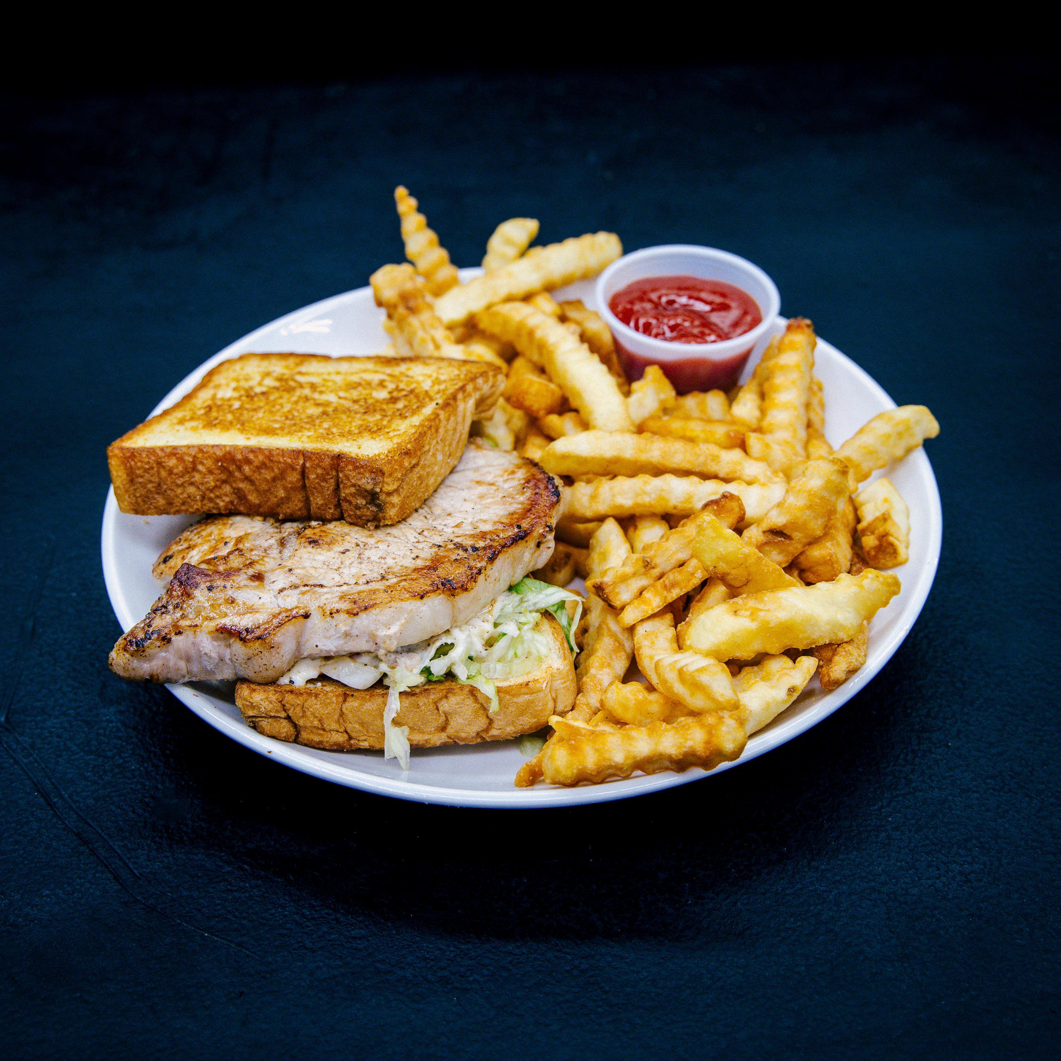 Pork Chop Sandwich.