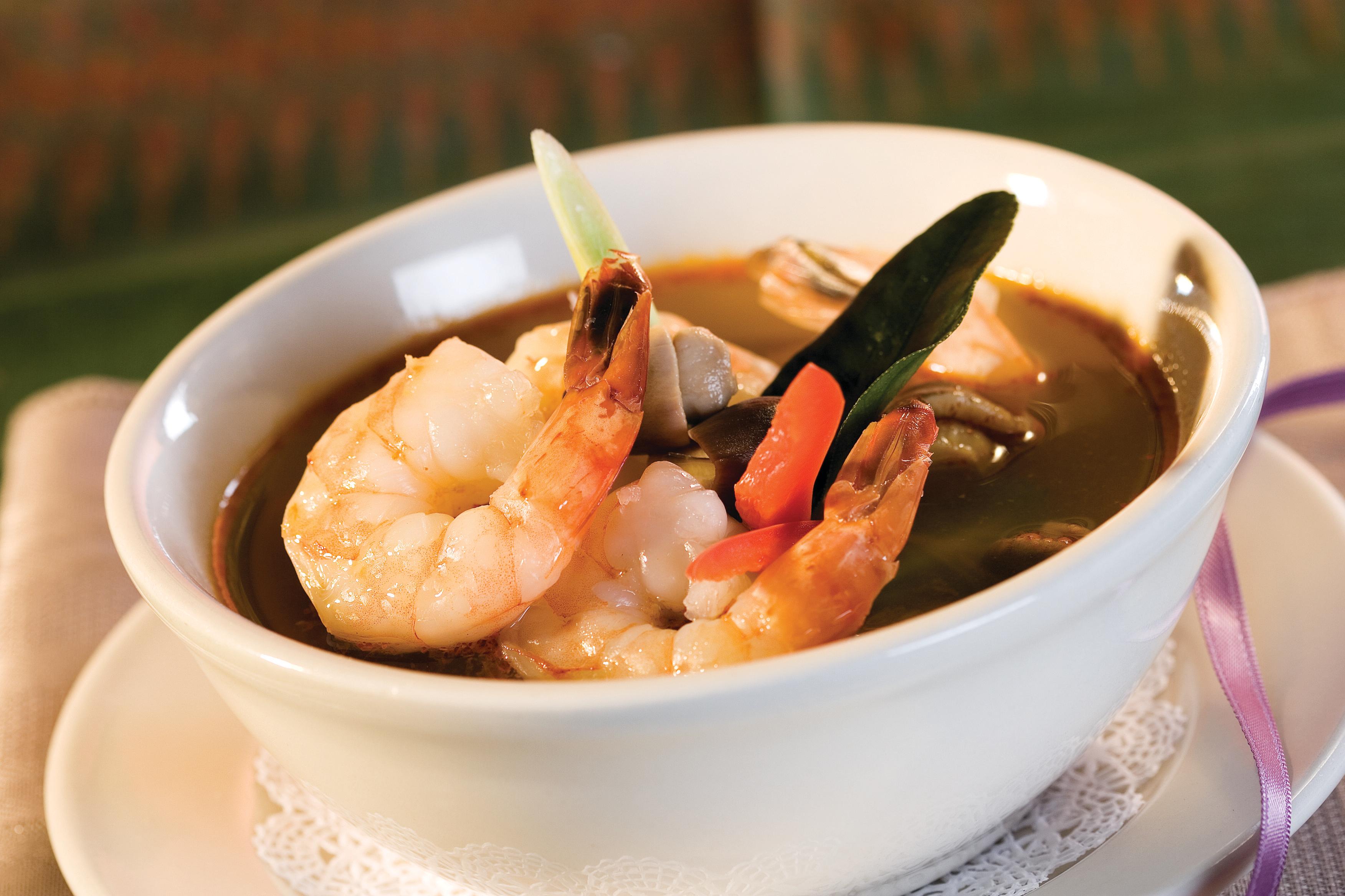 Tom Yum Shrimp.