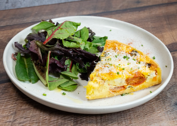 Tomato & Basil Quiche.