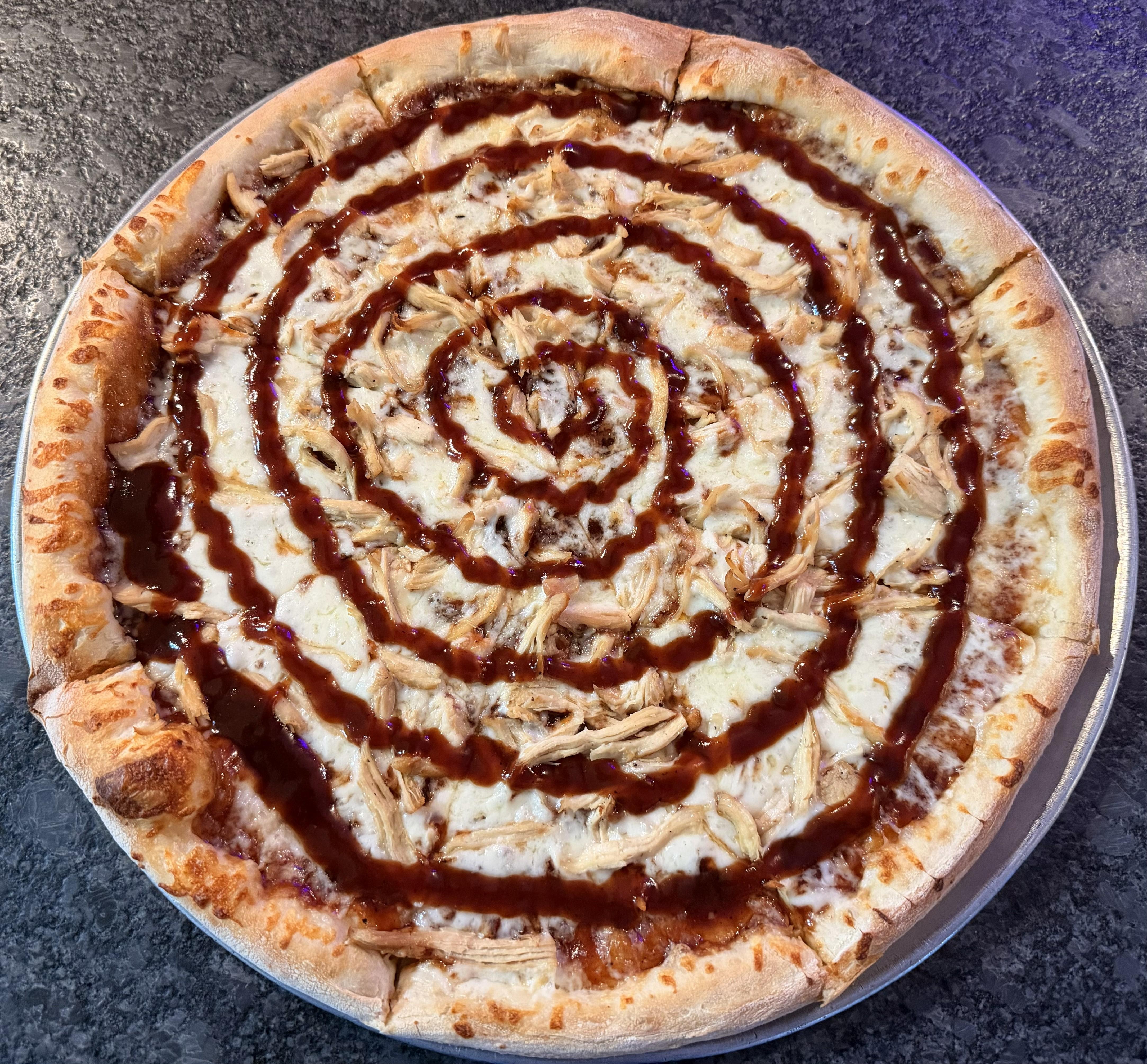 BBQ Chicken Pizza.