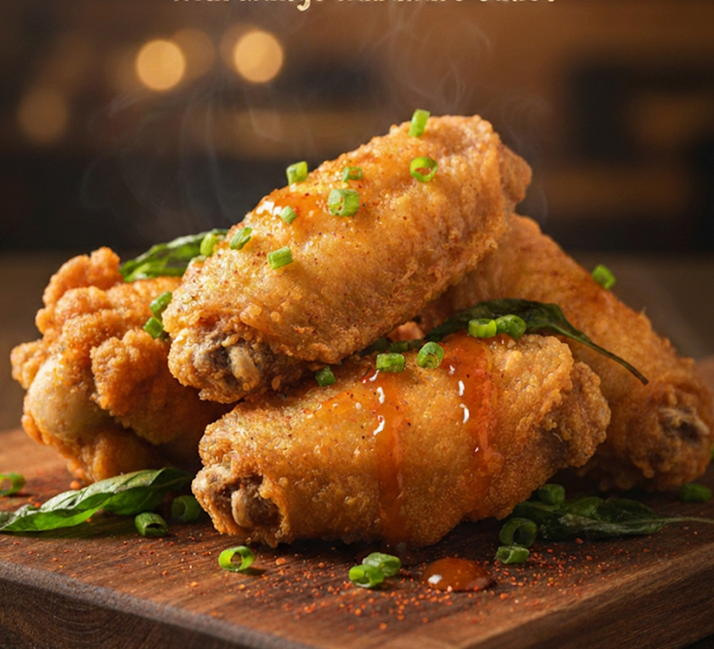 Crispy Fried Chicken Wings (6pcs) 酥炸鸡翅 (6只）.
