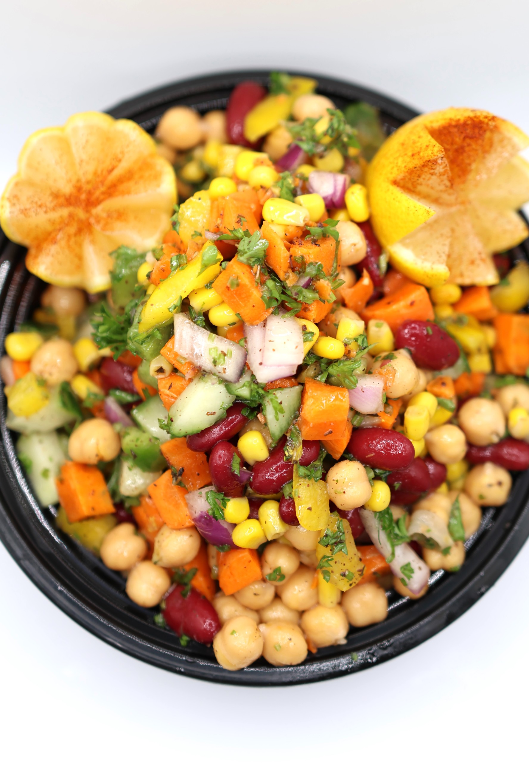 MEDITERRANEAN MIXED BEAN POWER SALAD.