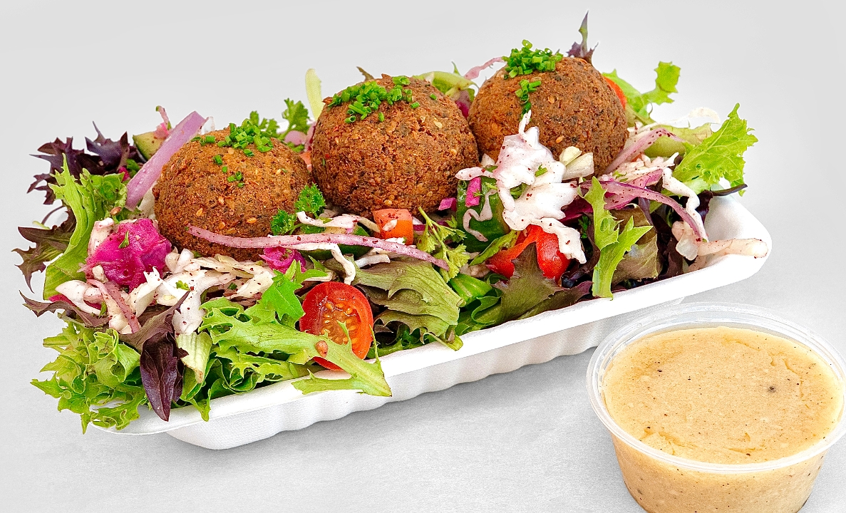 Falafel & Mixed Green Salad.