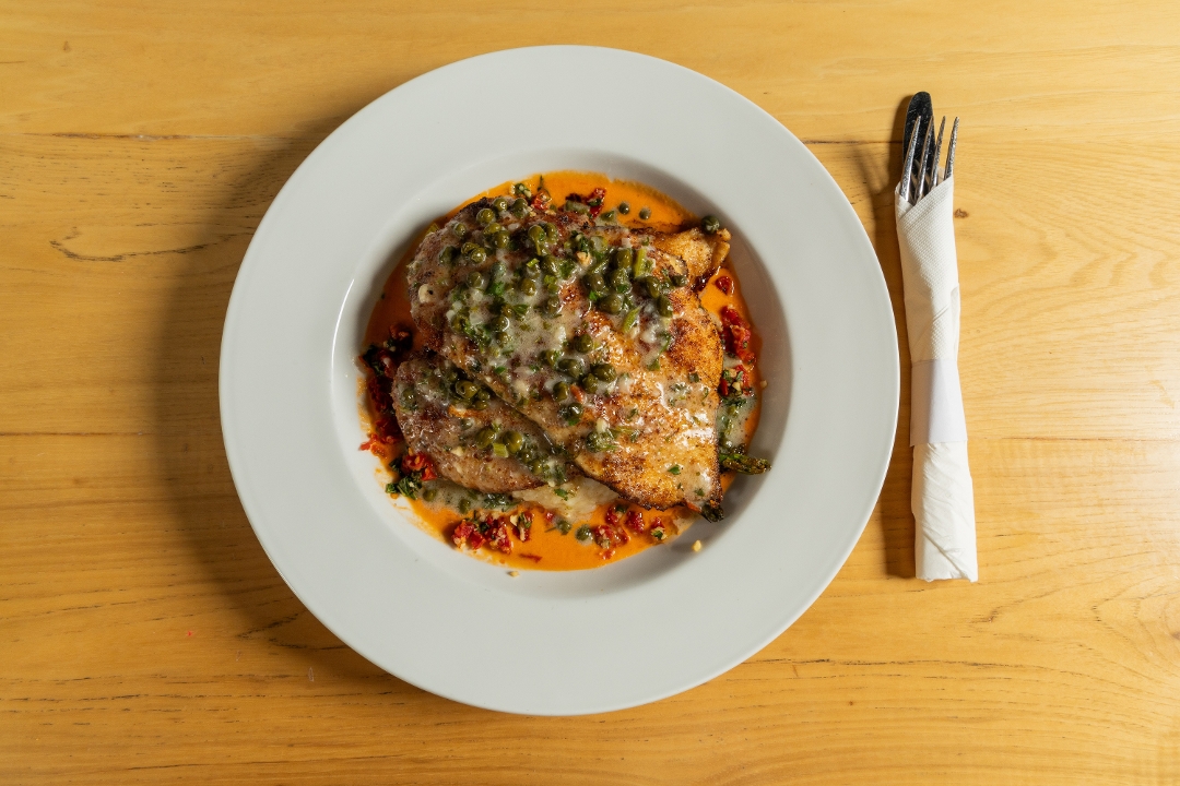 Chicken Piccata Milanase.