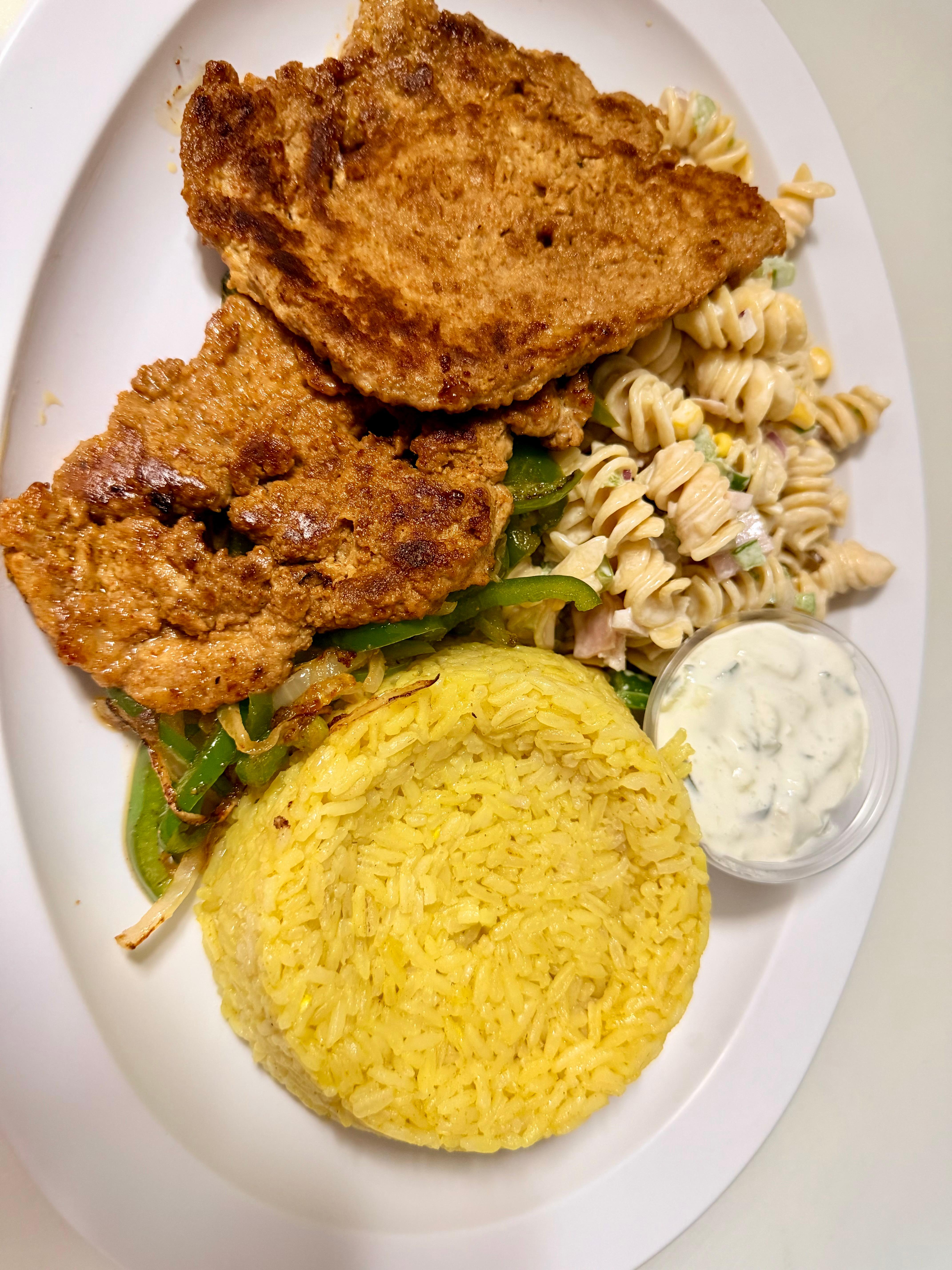 Pork Mediterranean plate.