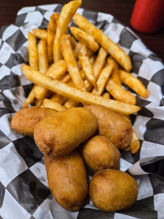 Kids Mini Corndogs.