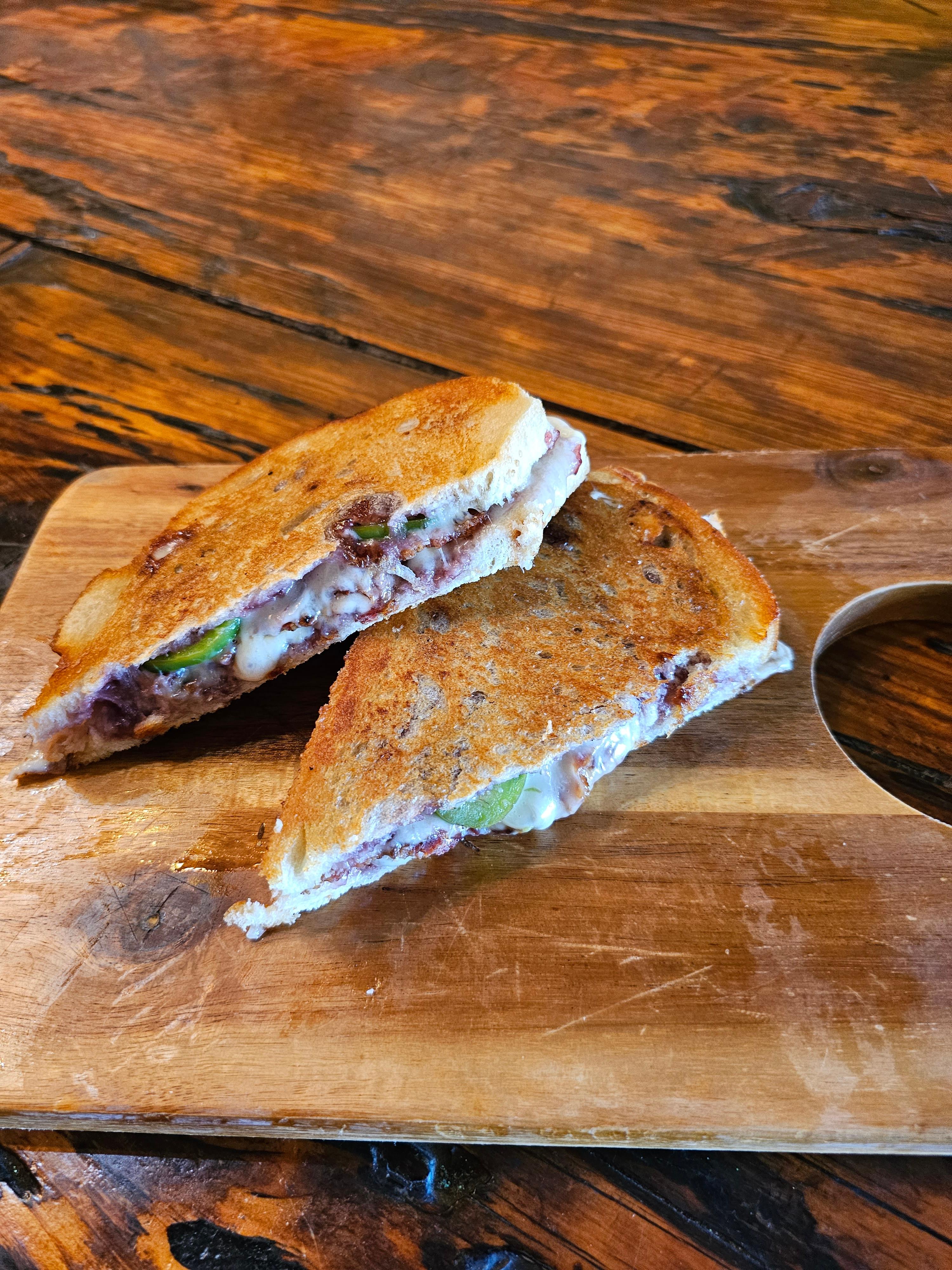 Blackberry Bacon Grilled Cheese.