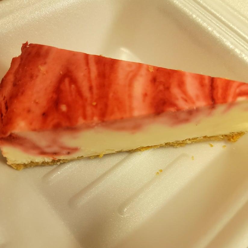 Strawberry Lace Cheesecake.