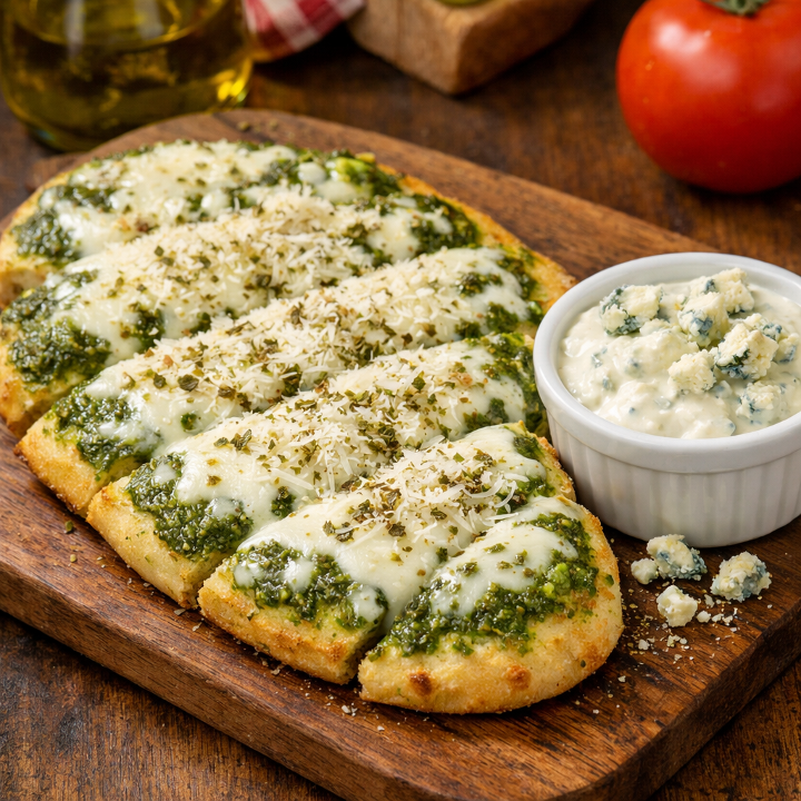 Pesto Loco Bread Appetizer.