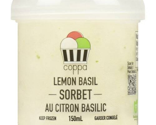 Lemon Basil Sorbet (vegan)