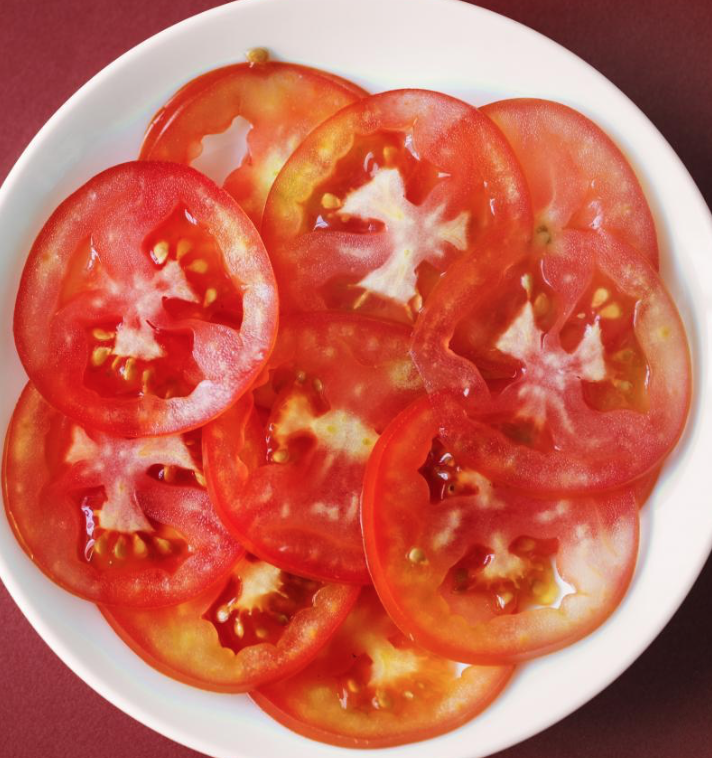 Side Sliced Tomato.