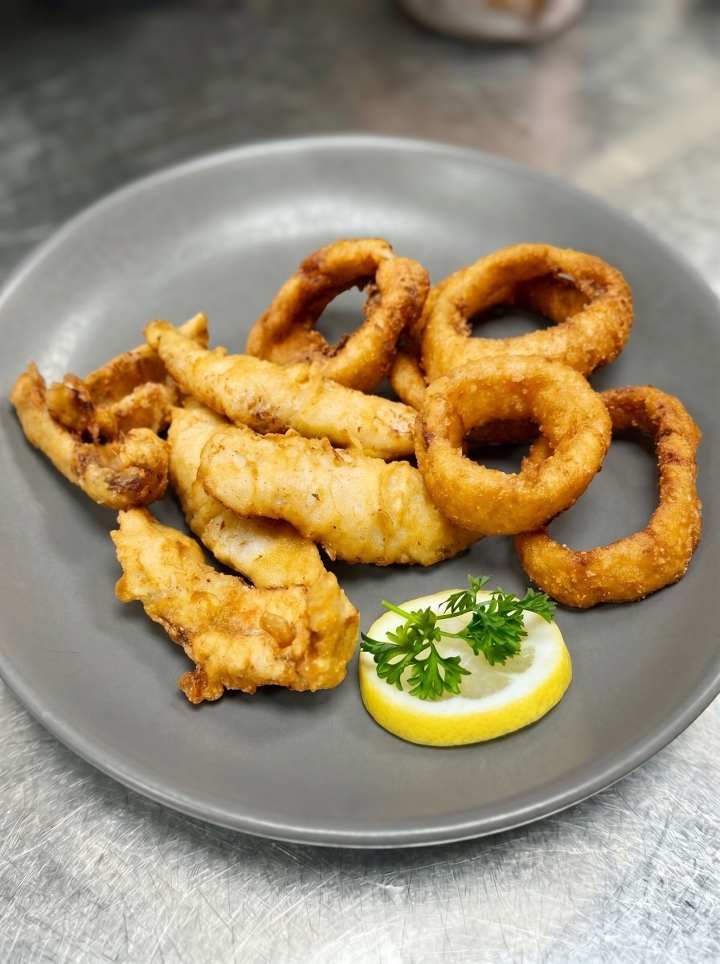 Battered Perch Dinner.