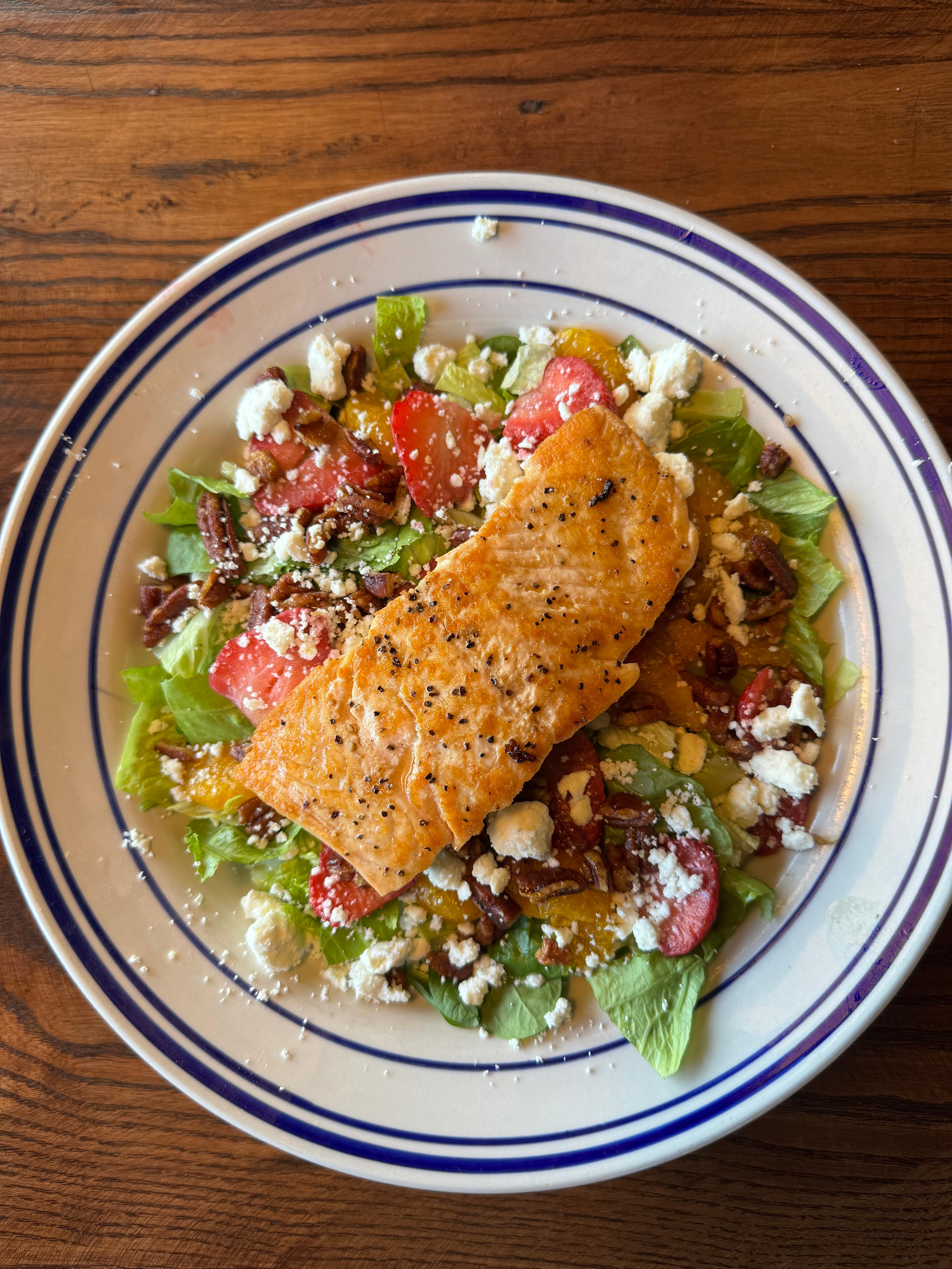 Salmon Strawberry Salad.