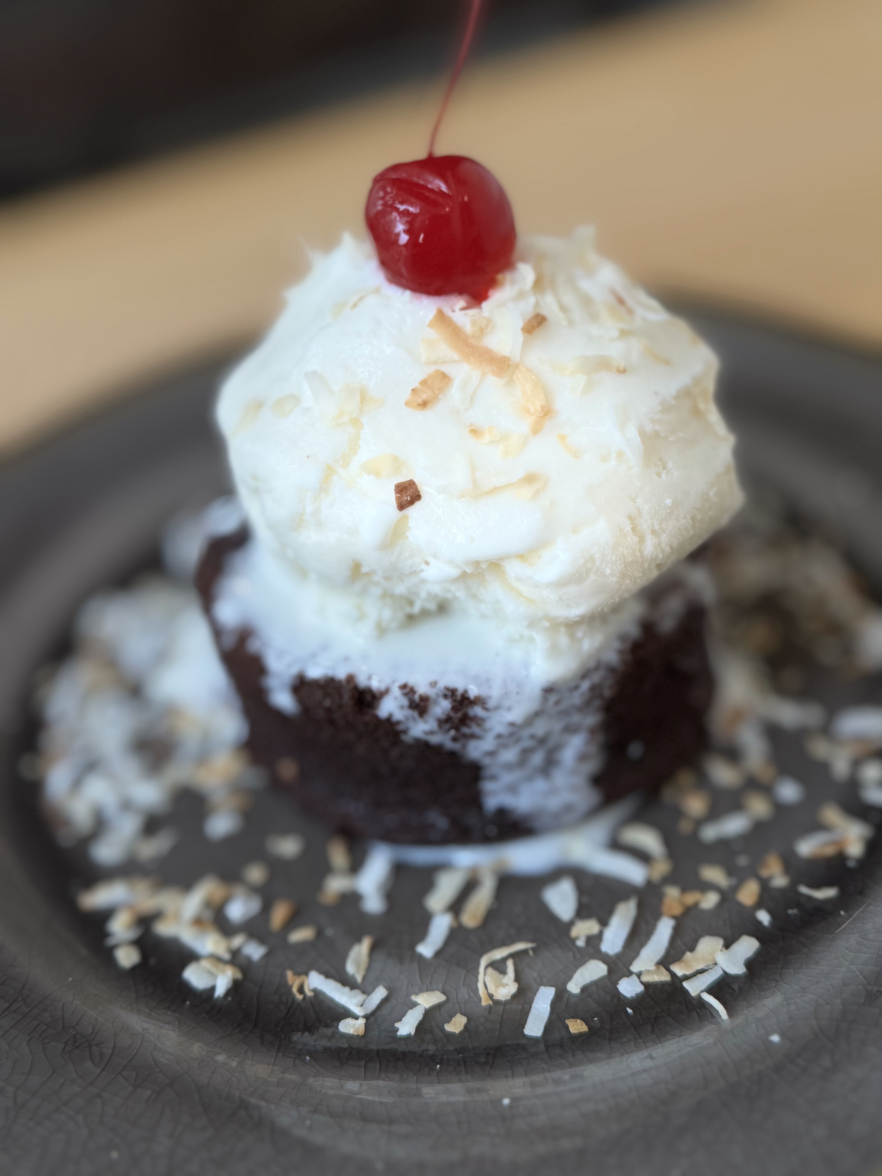 Chocolate Lava Cake with Ice Cream.
