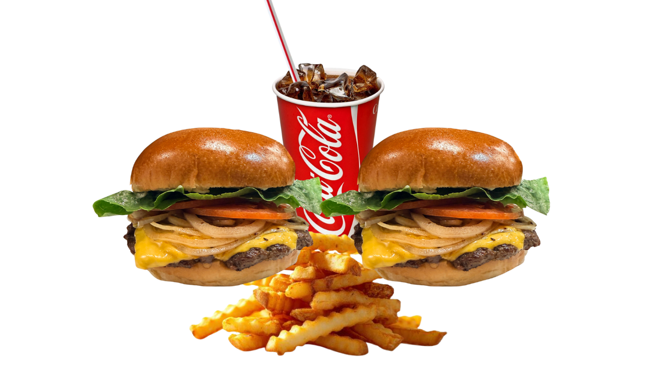 2 Smashburgers, Fries & Drink Combo.