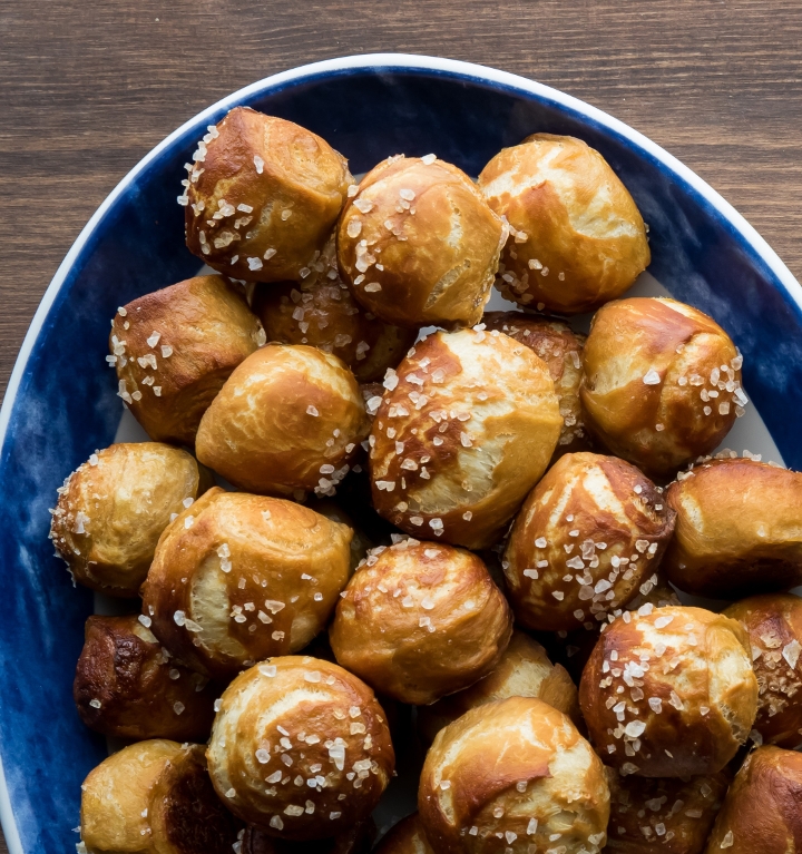 Pretzel balls & Queso.
