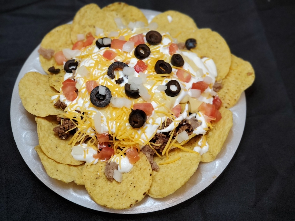 Ground Beef Chili Nachos.