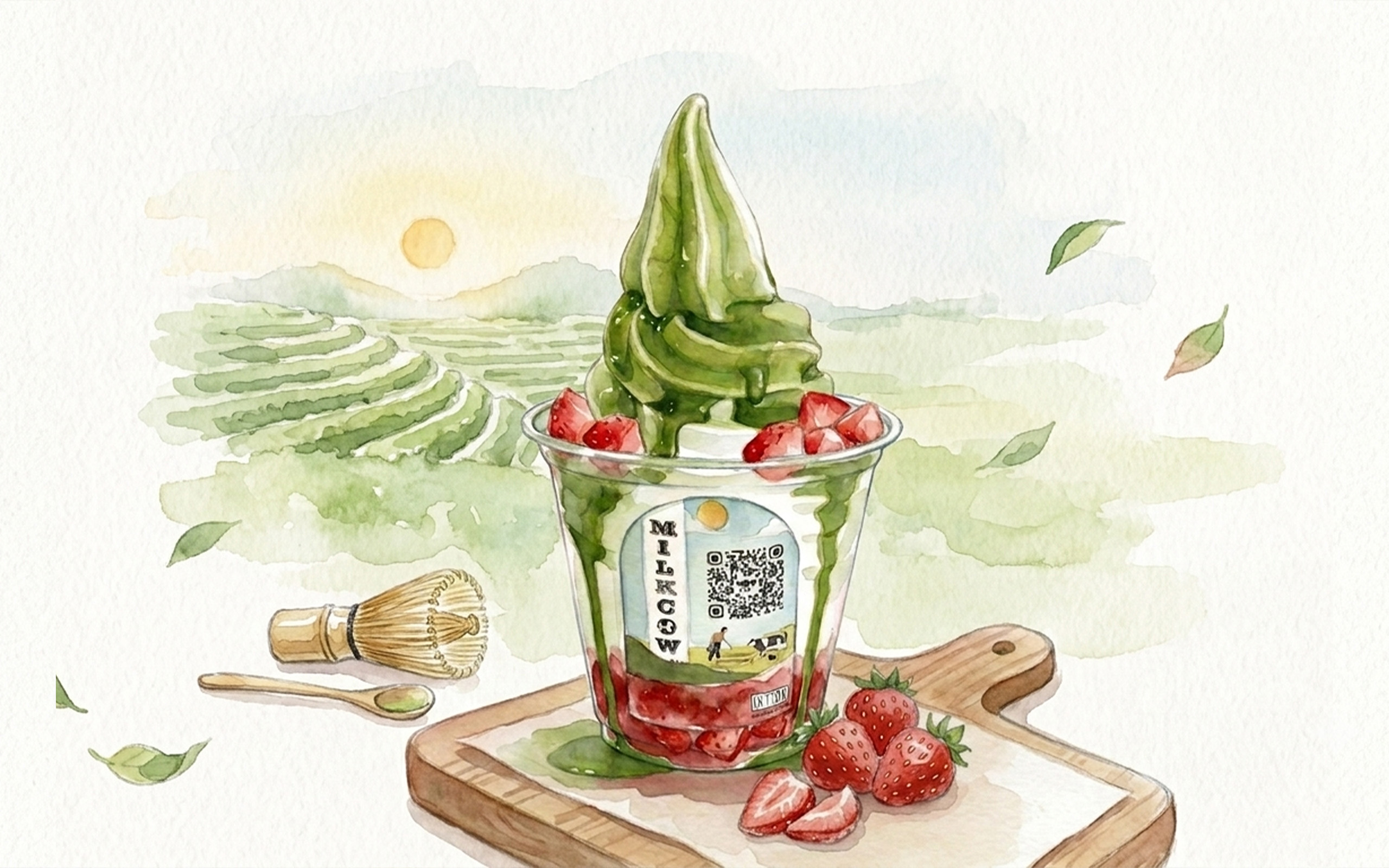 Strawberry Matcha.