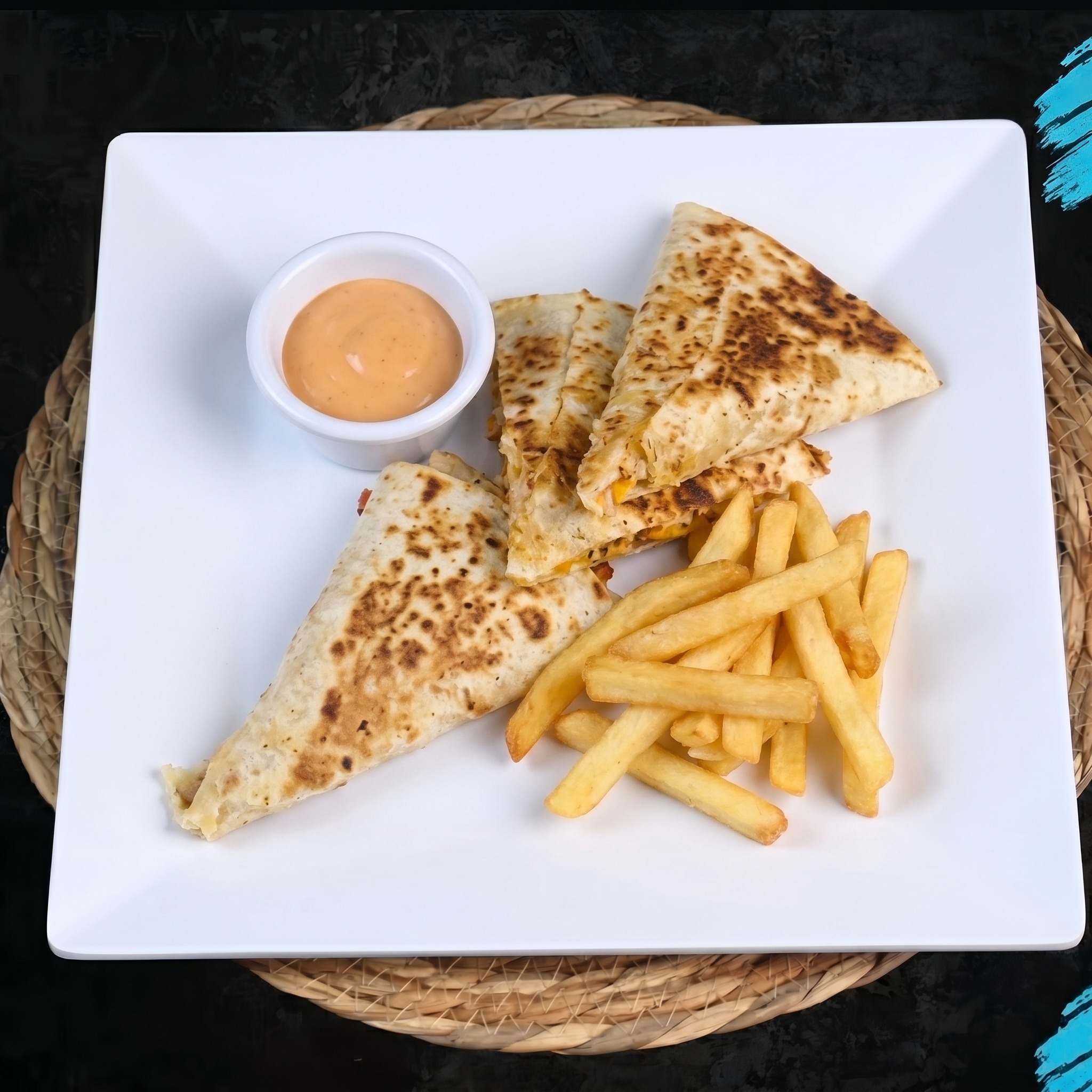 Quesadilla Camarones.