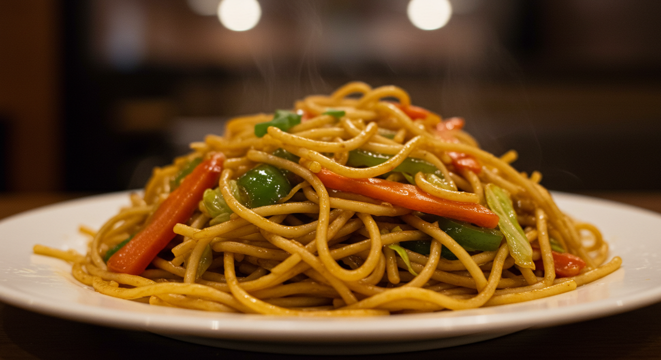 Veg Hakka Noodles.