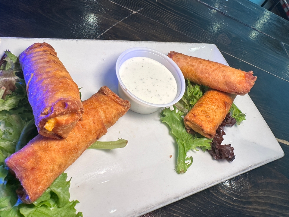 Buffalo Chicken Eggrolls.