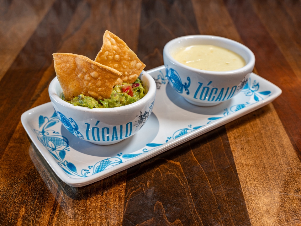 Queso and Guac Dip.