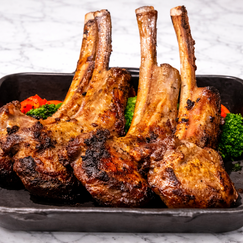 Kashmiri Chili-Fennel Roasted Lamb Chops.