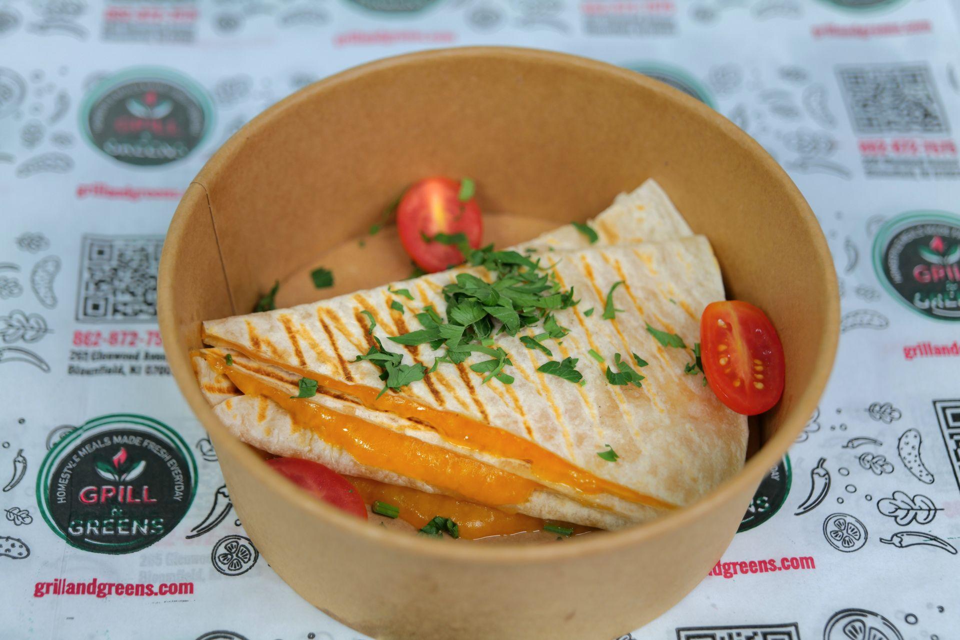 Quesadilla with Cheddar Cheese.