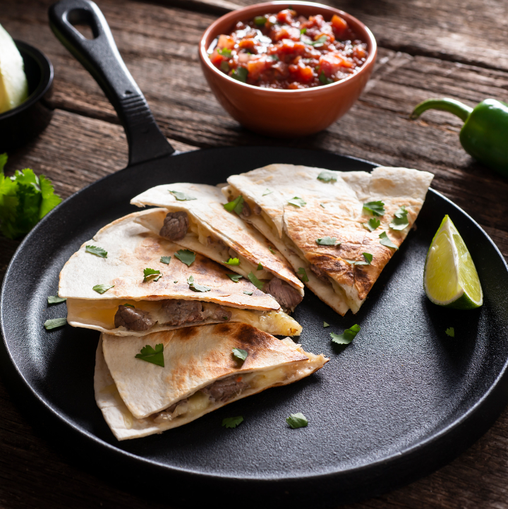 Quesadillas Half Tray (serves 8-10).