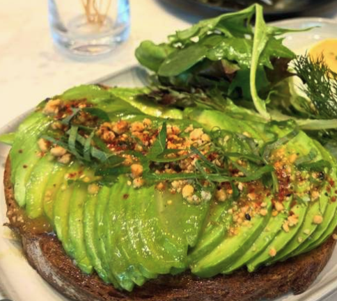 Yuzu avocado tartine ( toast ).