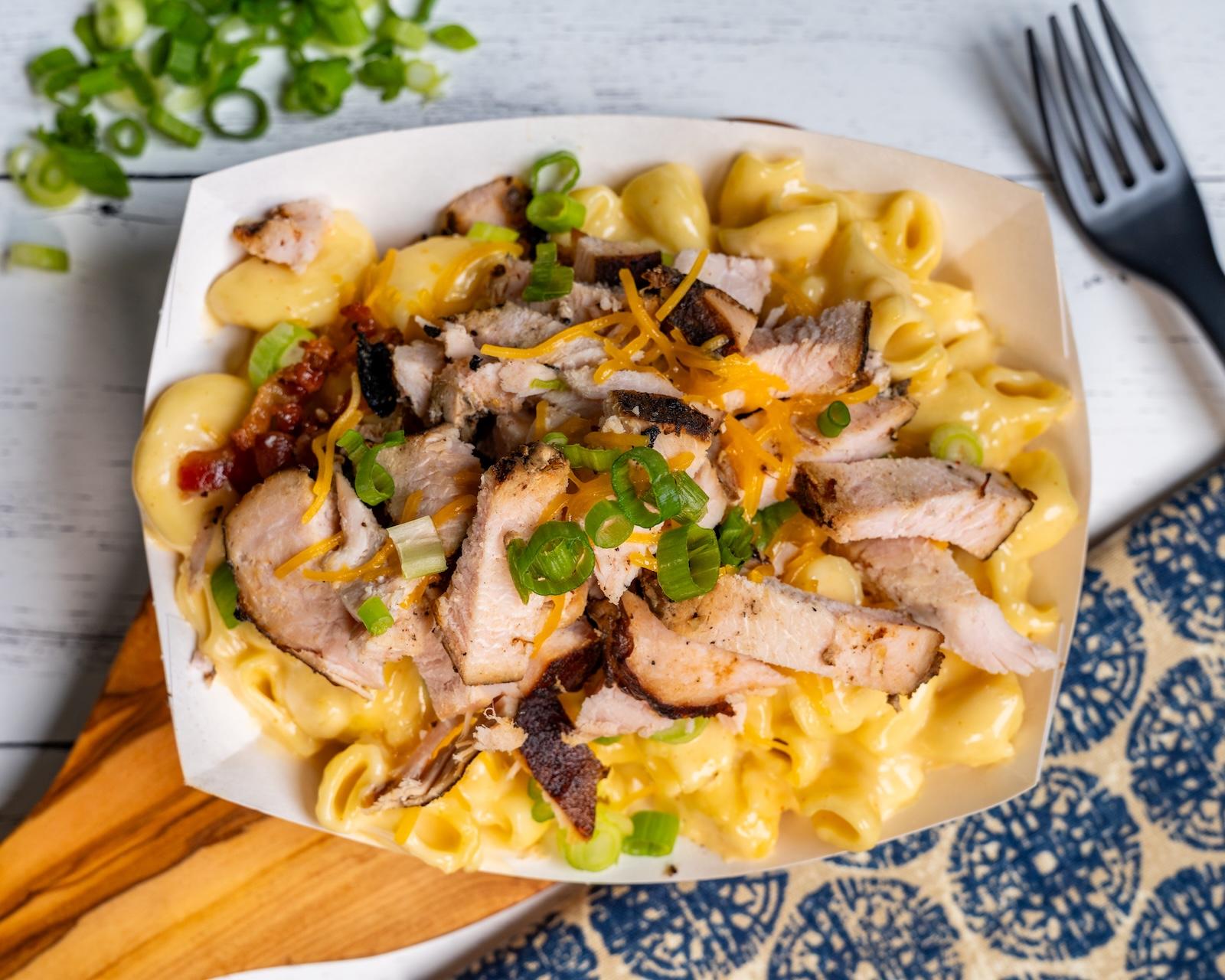 Mac-N Cheese -Loaded w/meat.