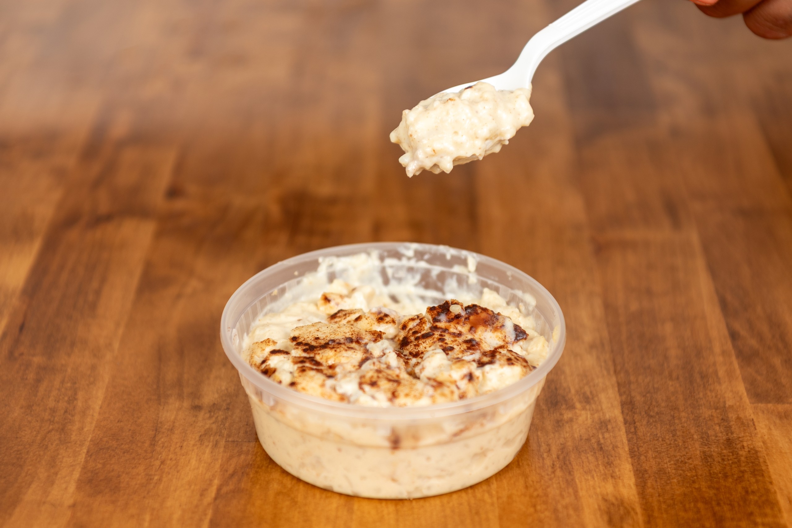 Cognac Amaretto Rice Pudding.