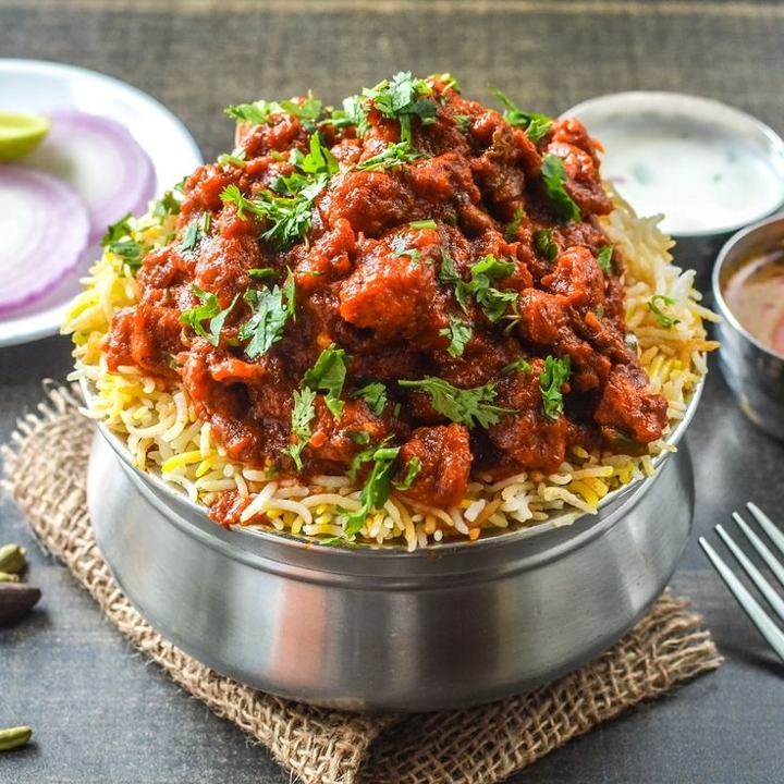 Chicken 65 Biryani (Bone-less).