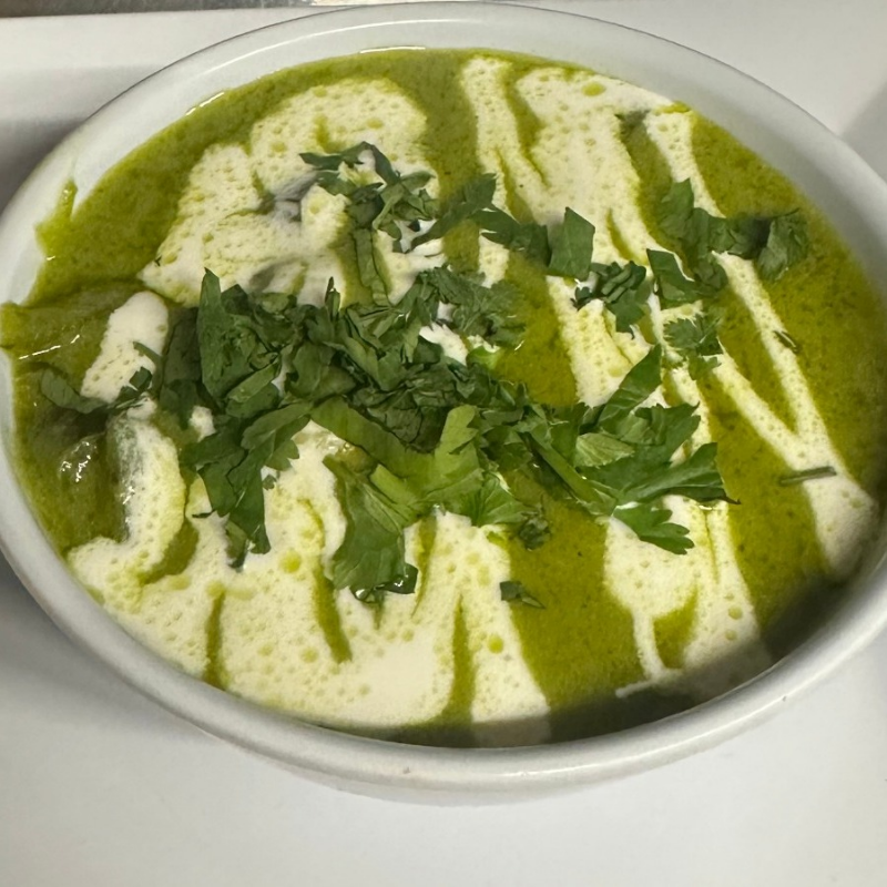 Sopa de Pablano Soup.