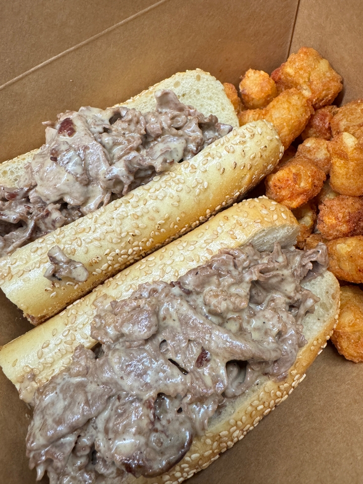 100% RIBEYE CHEESESTEAK.