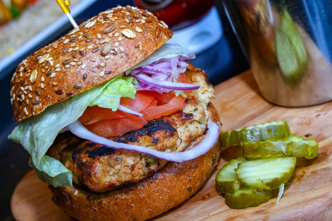 Hormone Free Turkey Burger.